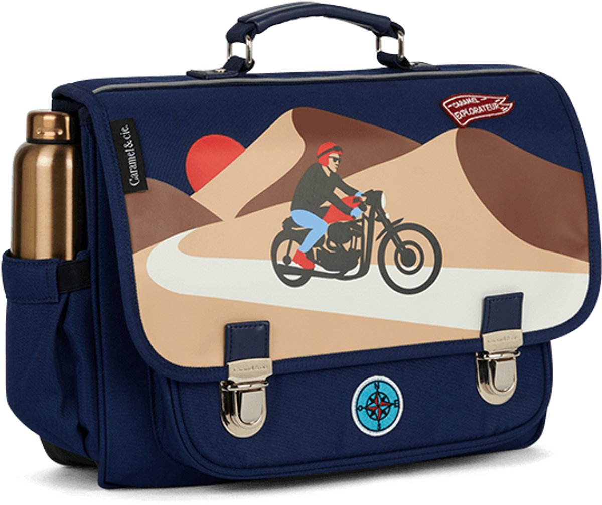 Caramel & Cie Boekentas/Schooltas Rallye Explorer - Blauw