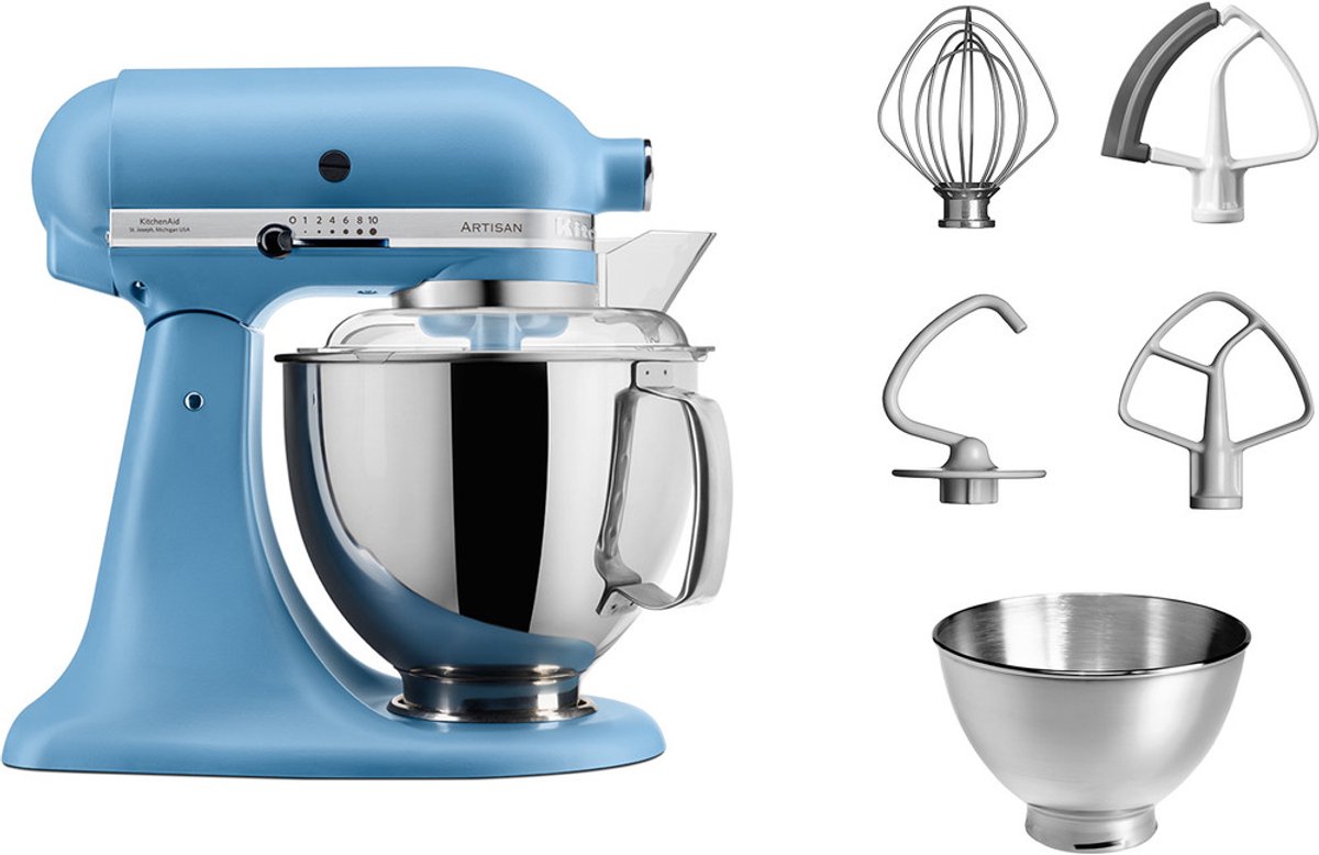 KitchenAid Artisan 5KSM175PSEVB: professionele keukenmachine in blauw thumbnail 5