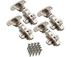 SOTECH 4 stuks Hettich Sensys Potscharnier 8645i TH52 110° Hoekaanslag Hoogte / Afstand 1,5 mm met Soft-close incl M4x16mm schroeven