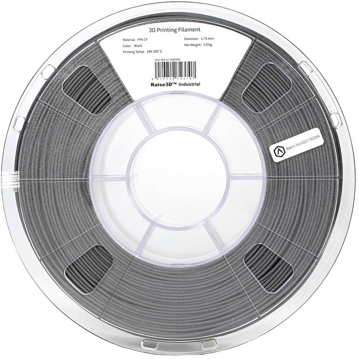 RAISE3D PMRA-1001 Industrial PPA CF Filament PPA 1.75 mm 1000 g Zwart 1 stuk(s)