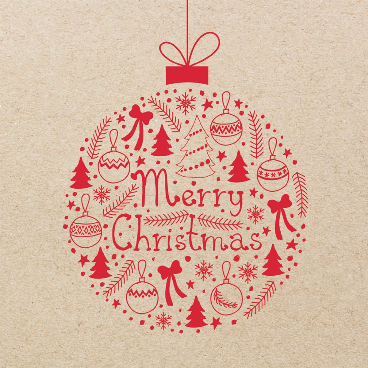 Kerst servetten 'Kerstbal'