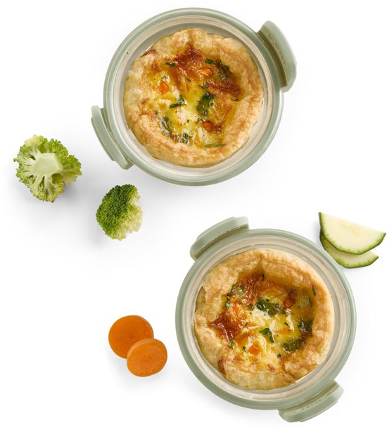 Mini plat à four Lékué Airfryer ø 11 cm - Set de 4 - Glas - Transparent