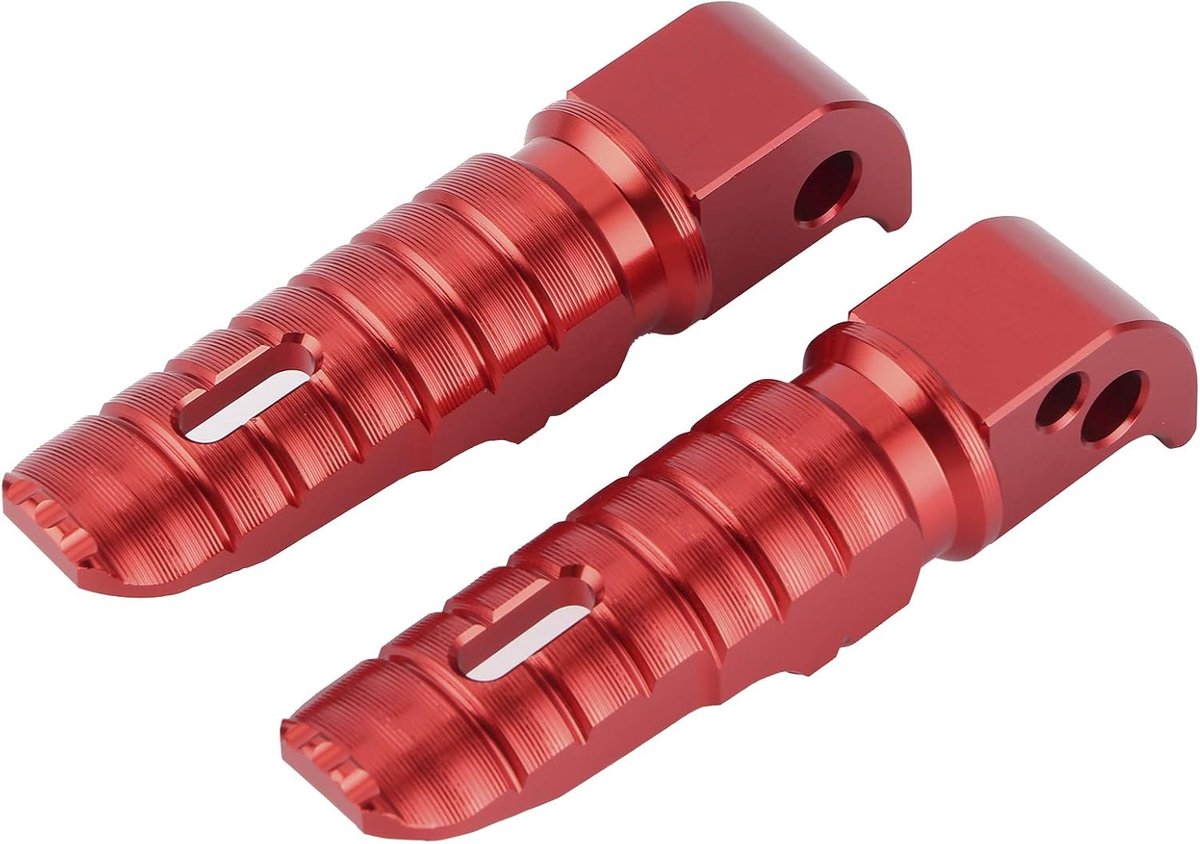 Rear footrests - 1 pair - Aluminium pedalen - Geschikt voor MT-10 - MT-09 - MT-07 - Tracer900 - FZ6 (rood)