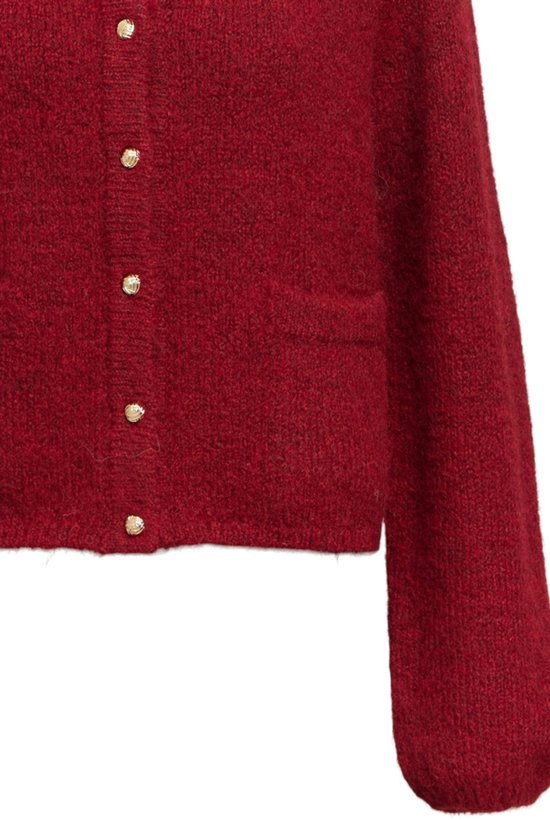 Object Vest Objsaggia Re L/s Knit Cardigan Noos 23046886 Karanda Red/melange Dames Maat - XL