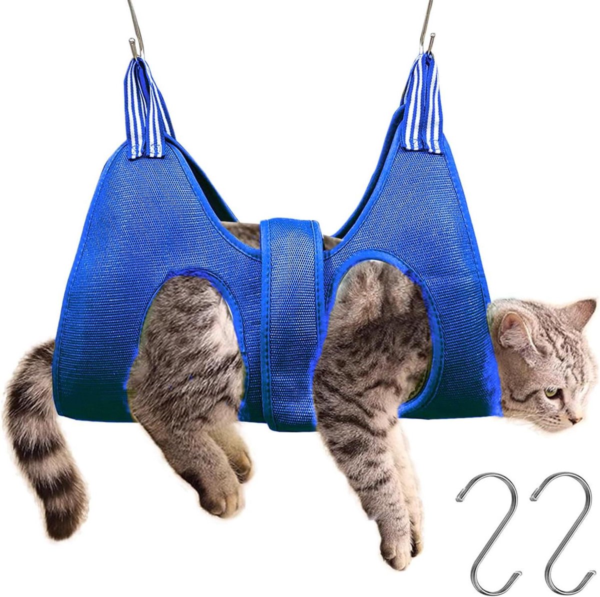 Hondenhangmat voor nagelverzorging - Harnas voor nagelknippen - Huisdierverzorgingshulp voor hond en kat (met 2 haken)