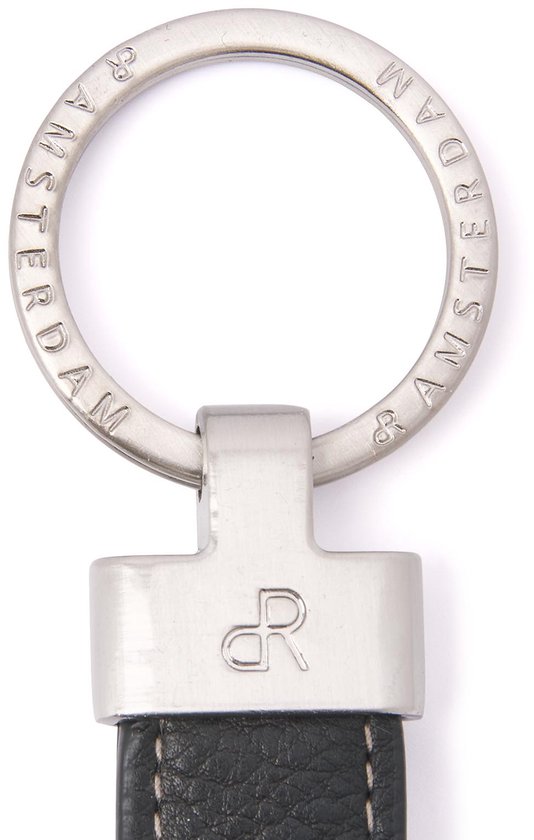 Porte-clés dR Amsterdam | Porte-clés en cuir pour adultes | Porte-clés pour hommes et femmes | Cadeau idéal pour la Vaderdag ou la fête des mères | Porte-clés pour voiture | Porte-clés élégant en cuir Tampa - 93391 Noir