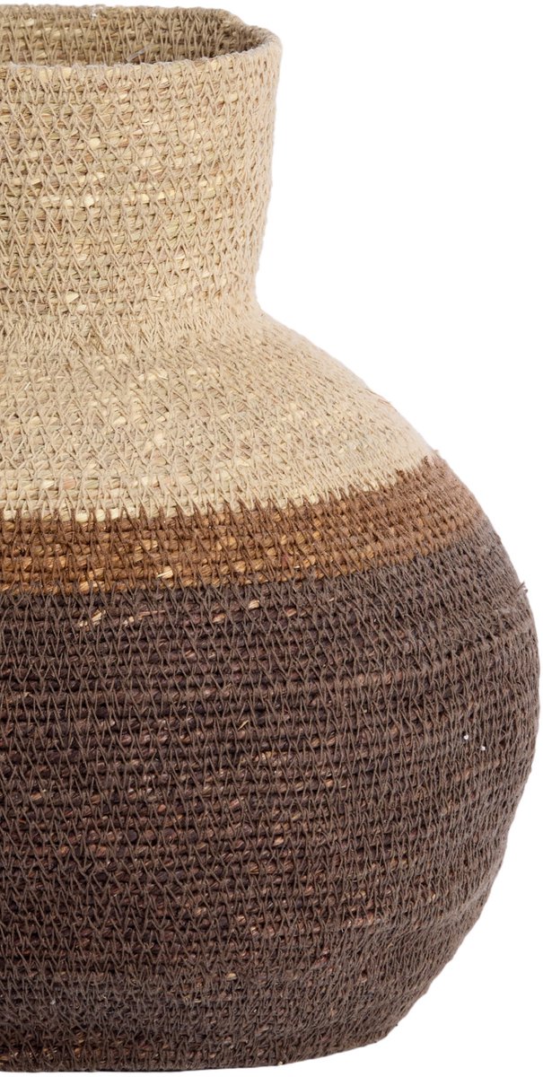 kleine mand BISIRA bruin naturel – Ø23,5x27 cm