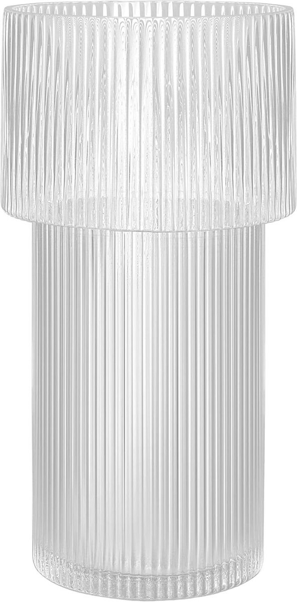 Allecto Plus - Glazen Vaas Winter Shore - Transparante Vaas voor Bloemen - Tafeldecoratie