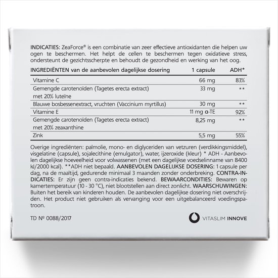 Zeaforce ZeaForce - uitstekend gezichtsvermogen met 1 capsule/dag ...
