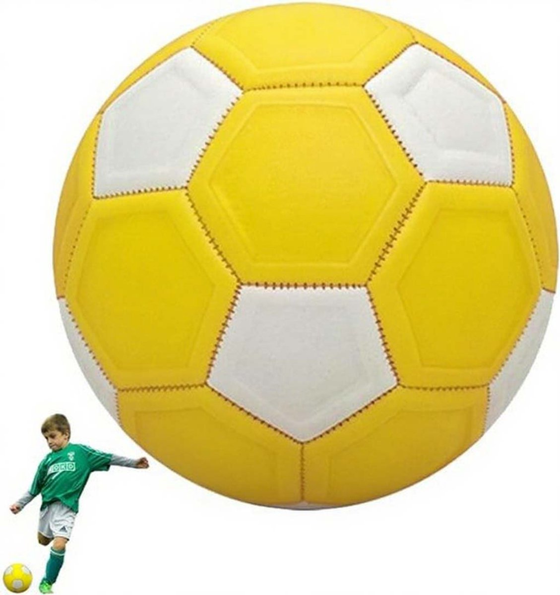 Curvebal voor buitensporten 20 cm - leuk - curvebal - geel nieuw