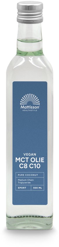 Mattisson - Mélange d'Huile TCM - C8 & C10 - Triglycéride à Chaîne Moyenne - Supplément Alimentaire Vegan - Goût Neutre - 500 ml