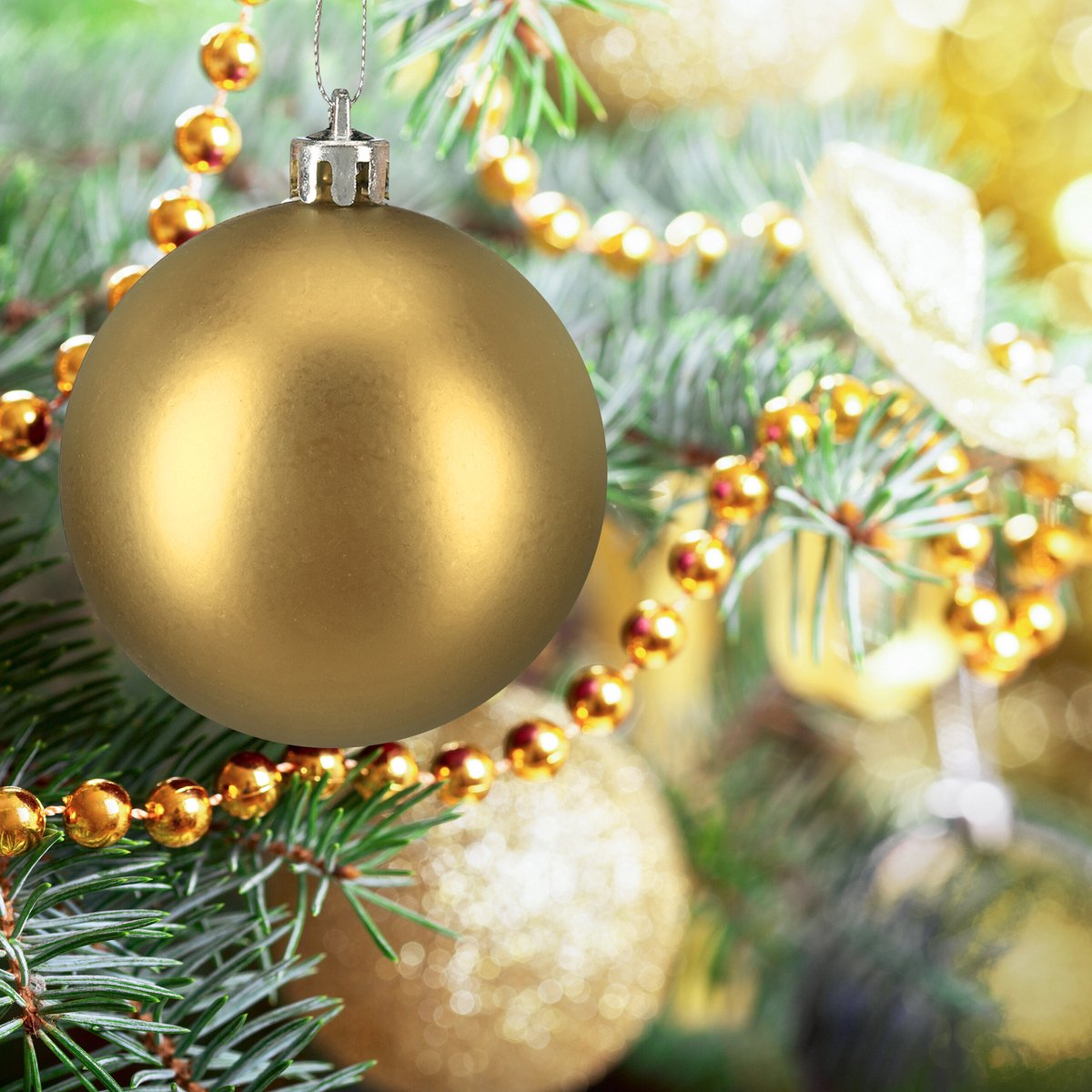 kerstballen set van 100 - Ø 6 cm - mat - kunststof - goud – foto 3