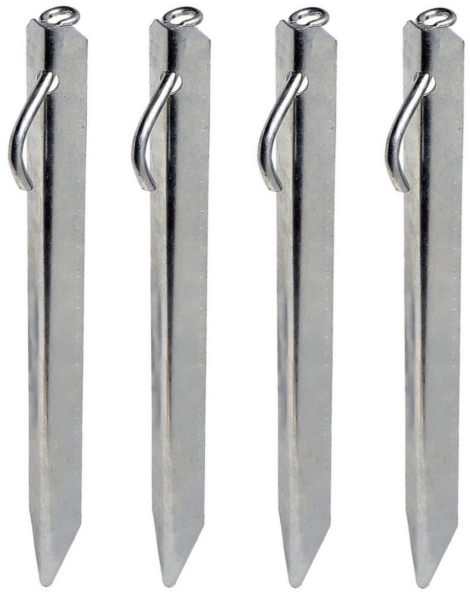 Umefa Stormbandharing strong - 4x - extra sterke grondpen/haring - 38 cm - met oog en haak - voor tenten, luifels en stormbandsets - tentharing