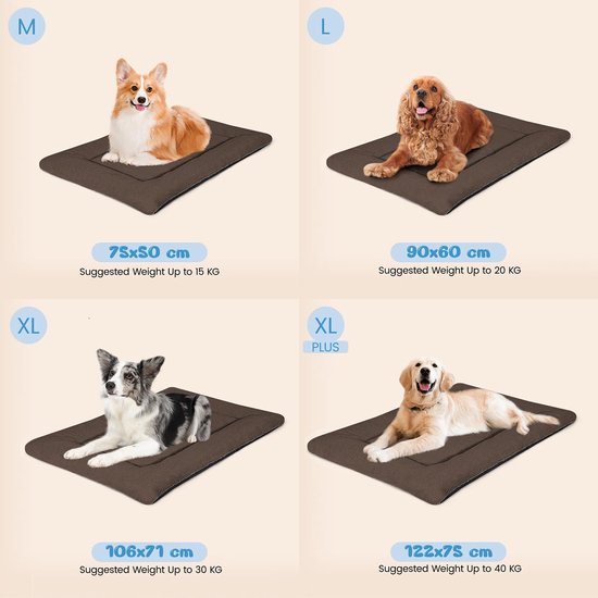 Baodan Hondenbed voor grote honden, wasbaar, 122 x 75 cm, hondenkussen