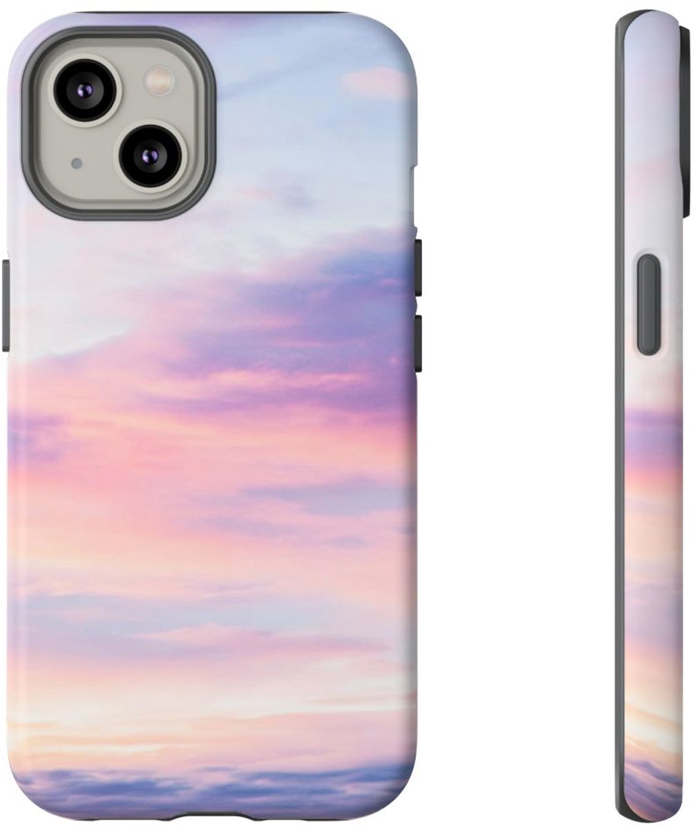 Roze en Blauwe Luchten – Telefoonhoesje Geschikt voor iPhone 14