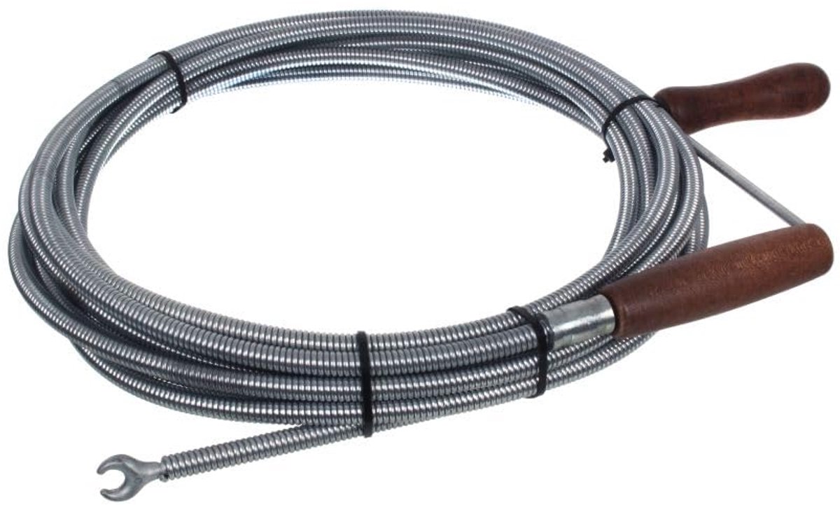 NAJDER De buisreinigingsspiraal met klauw, afvoerspiraal 11 mm voor buizen 100 mm... (10 m)