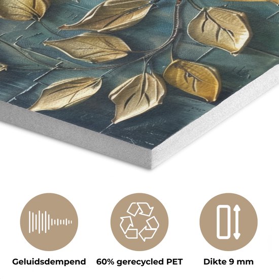 Akoestisch wandpaneel 80x40 cm - Vilt schilderij Boom - Abstract ...