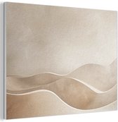 Akoestisch wandpaneel 100x70 cm - Vilt schilderij Beige - Natuur - Abstract - Modern - Akoestische panelen - Geluidsdempende wanddecoratie - Geluidsisolatie woonkamer - Muurdecoratie geluidspanelen