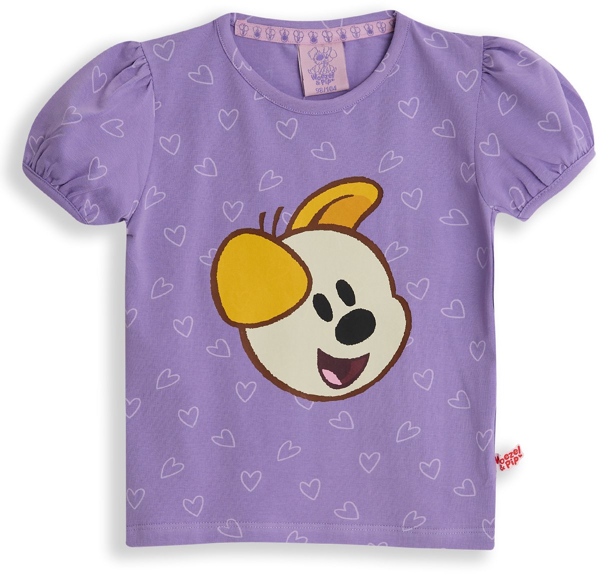 Woezel & Pip T-shirt meisjes - Orchid Bloom - Maat 98/104 - Meiden shirt