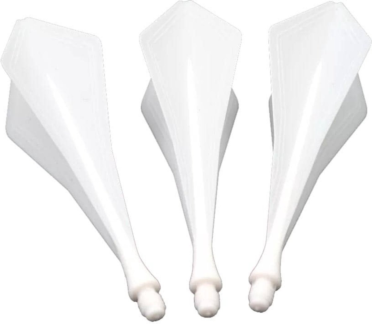 Cuesoul - TRAJ AK8 Integrated Dart Flights - Diamond Shape - White