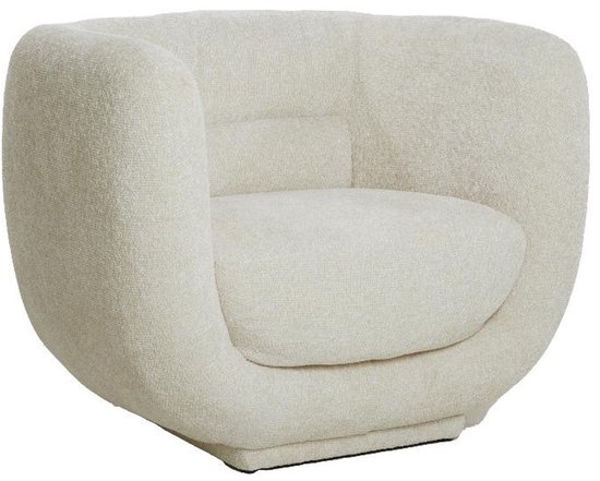 Light & Living Fauteuil Kialy - Chenille - Crème