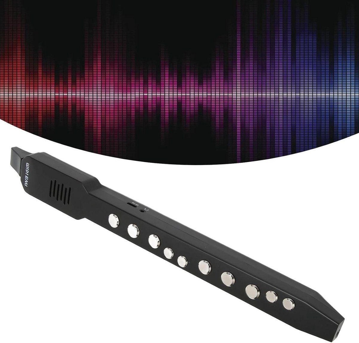 Allecto Plus - Digitaal Blaasinstrument met HiFi luidspreker en MIDI aansluiting - Elektronisch Blaasinstrument met 12 Begeleidingen - Multifunctioneel en Elektrisch - Zwart Kleur - Geschikt voor Beginners en Gevorderden