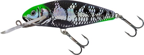 Salmo Perch Deep Runner 8cm Holographic Dark Green Head — afbeelding 2