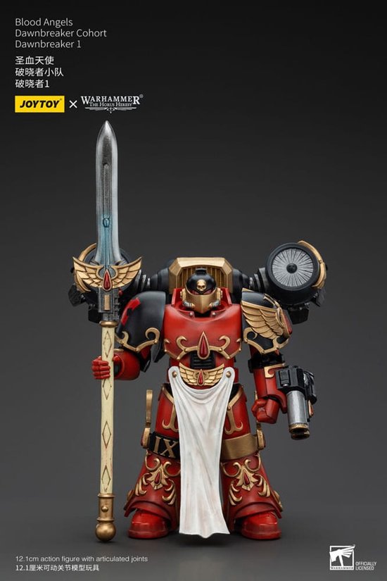 Joy Toy articulée Warhammer The Horus Heresy, échelle 1/18, Blood Angels Dawnbreaker Cohort Dawnbreaker 1, 13 cm