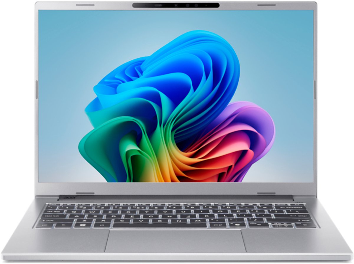 Aspire 14 AI A14-61M-R363 - CoPilot+ PC - Laptop - 14 inch OLED - AMD Ryzen AI 5 - 16GB - 512GB SSD - Verlicht toetsenbord - Zilver — afbeelding 1