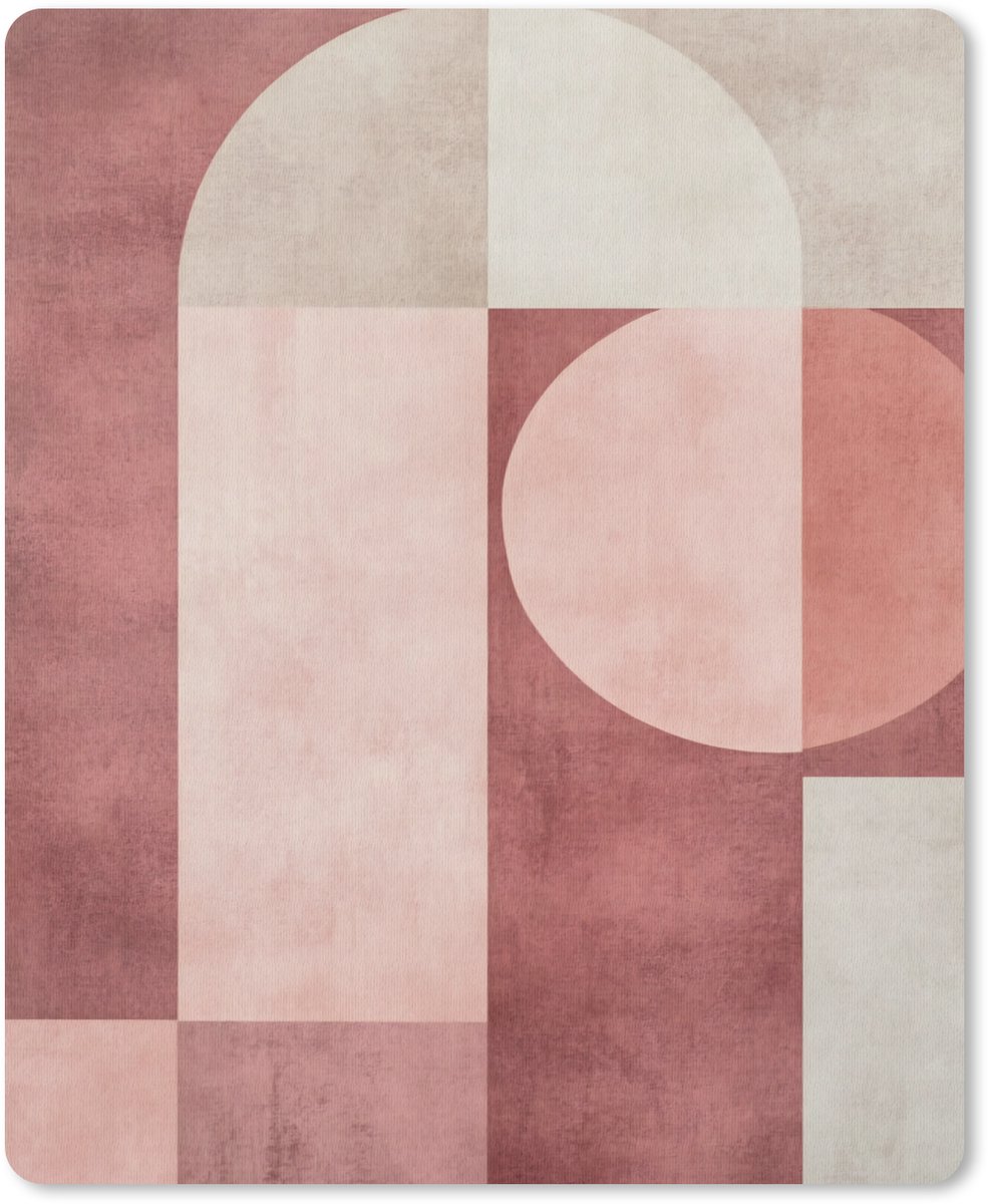 Muismat 19x23 cm - Mousepad Figuren - Abstract - Roze - Muismatten