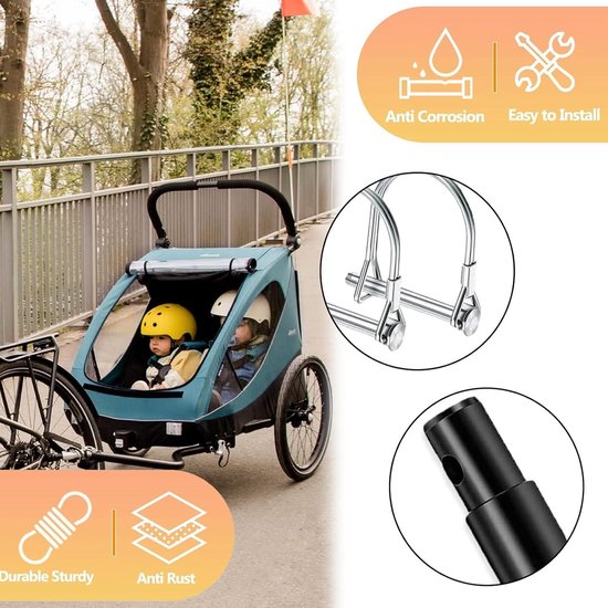 Fietskar koppeling fiets trekhaak universele onderdelen adapter voor fietskar koppeling veiligheidspen kinderen hond