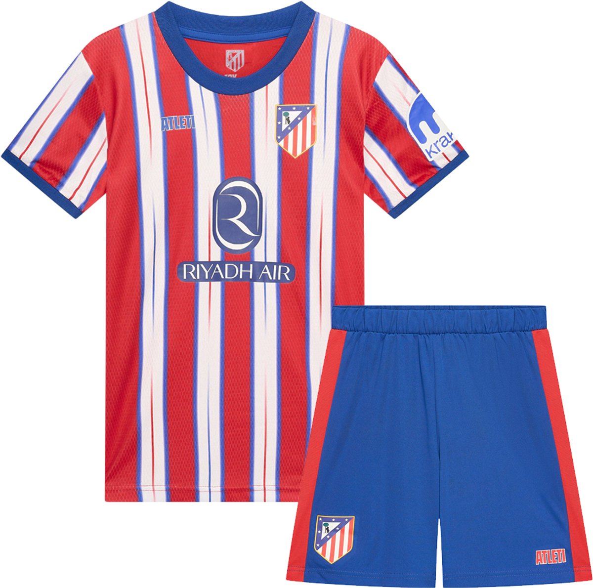 Atlético Madrid Thuis Tenue Kinderen - Maat 140 - La Liga - Tenues & Broekjes - Voetbalkleding Kinderen - Sportkleding - Jongens en Meisjes
