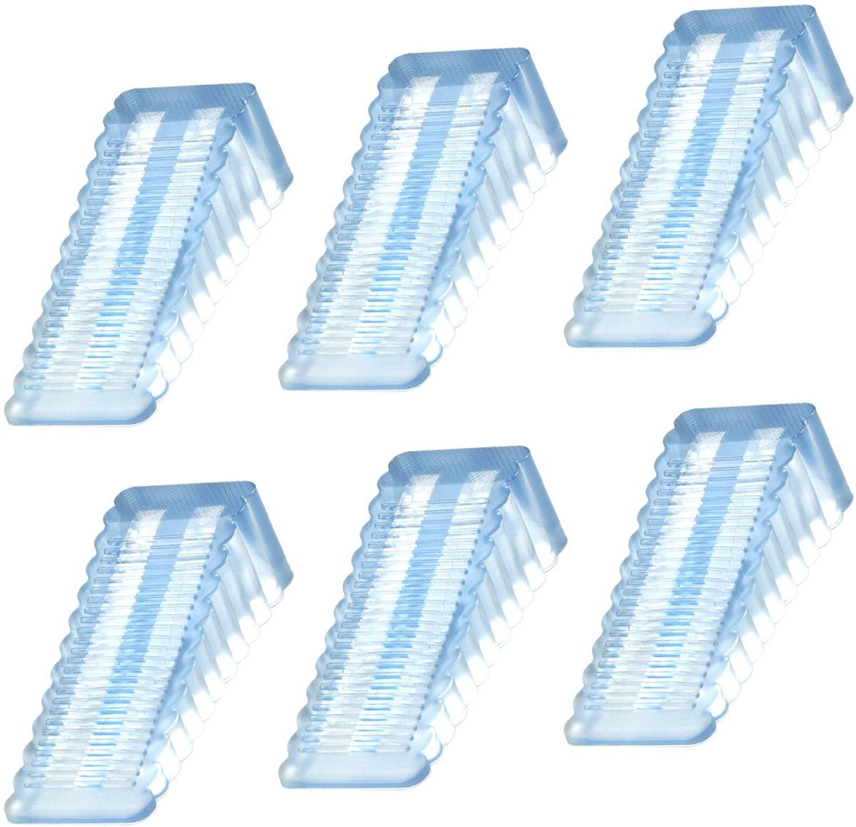 Ibenzoa® Rubberen Deurstopper Set van 6 Stuks voor Diverse Vloeren, Veilig en Krasvrij Gebruik