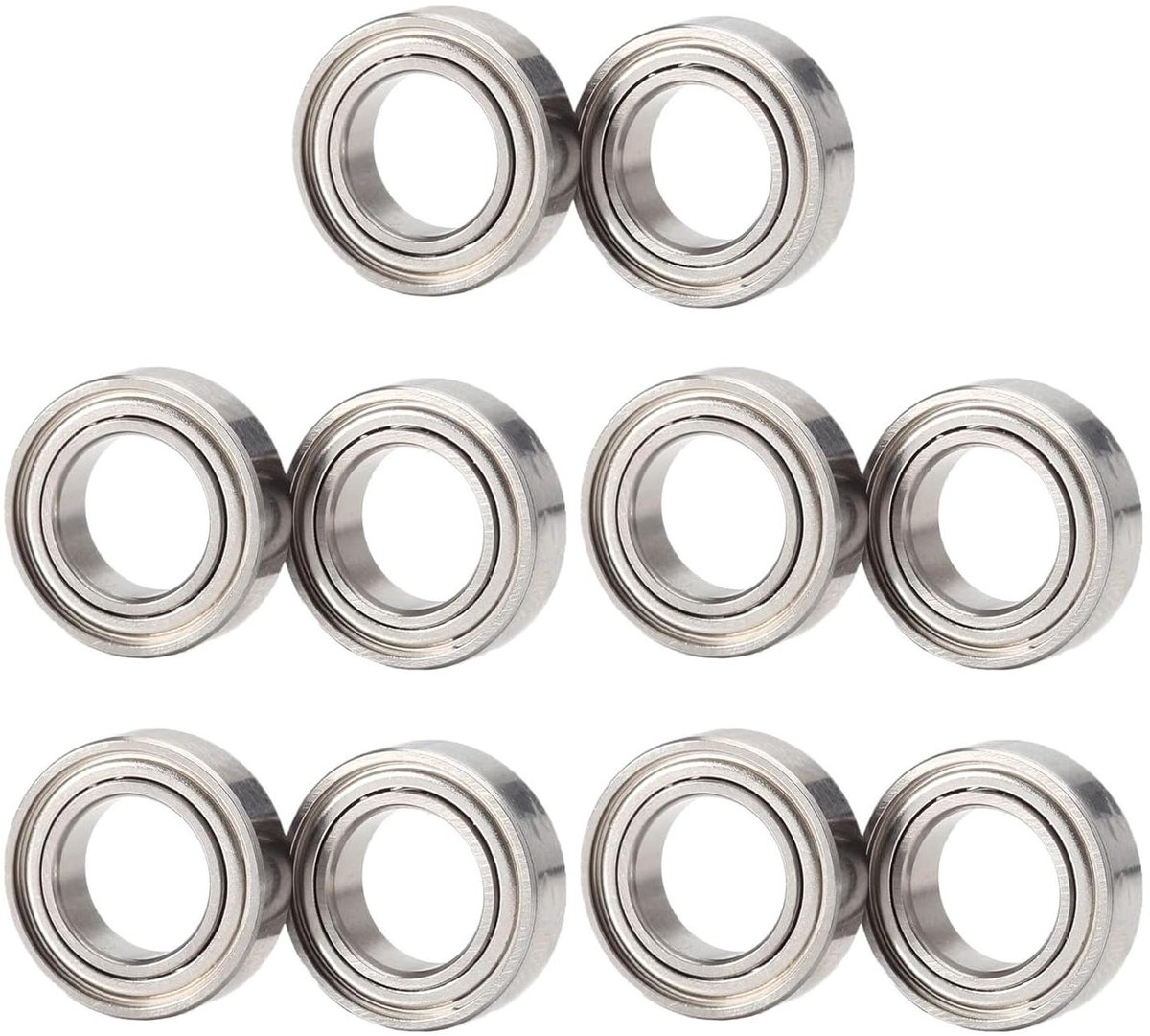 Allecto Plus - Groove Depth Kogellagers 10stuks 9mm x 14mm x 4.5mm Metaal Staal Afgesloten Lagers voor Loopwiel, Duurzaam en Betrouwbaar