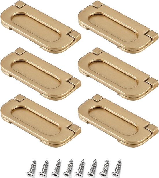 6 stuks Flush Ring Pull Zinklegering Kast Lade Trekgreep | Onzichtbare