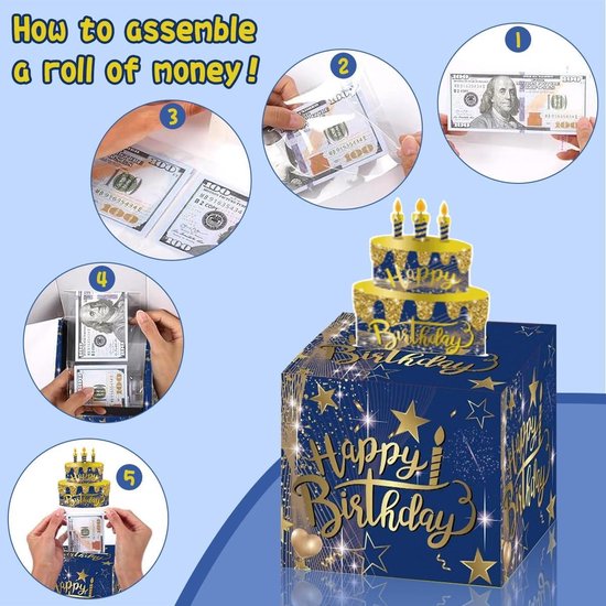 Verrassingsdoos Met Ballonnen - Geldcadeaus Voor Een Verjaardag Happy Birthday Geschenkdoos Geldcadeau Inpakken Voor Uw Familie Kinderen En Vrienden