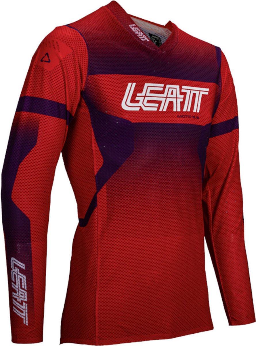 Leatt Moto 5.5 UltraWeld Sunburn Rood Paars Motocross Jersey -