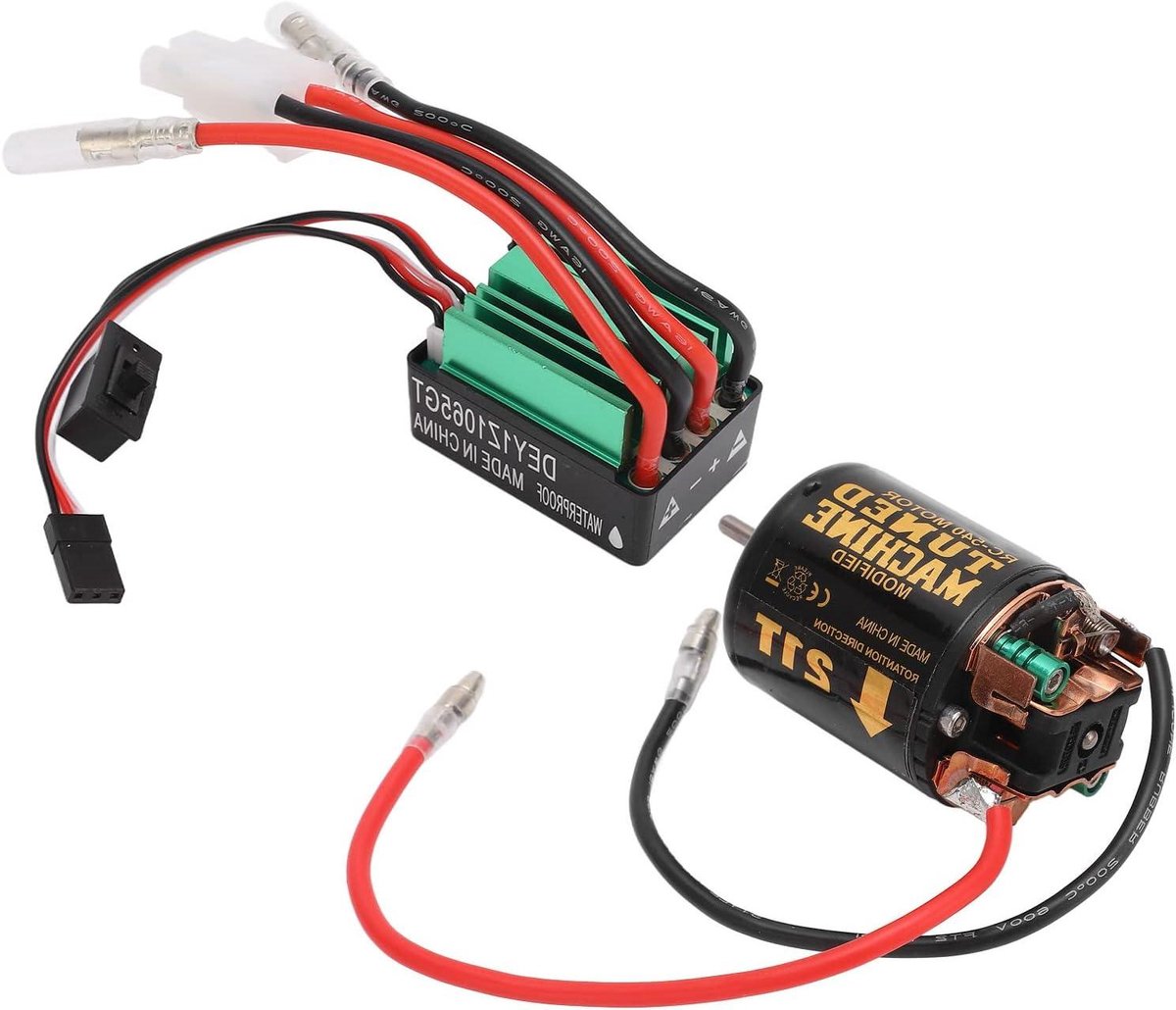 Brushed Motor en ESC Combo met 540 21T Motor en 65A ESC Waterdicht Groen
