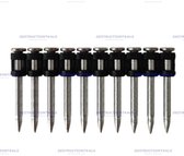 200 stuks spijkers voor handmatig stalen nagelpistool, 7,3 mm ronde nagels, wandbevestigingsgereedschap, voor betonnen plafonds, kabelkanalen, vaste sleuf, reparatiegereedschap, doe-het-zelf