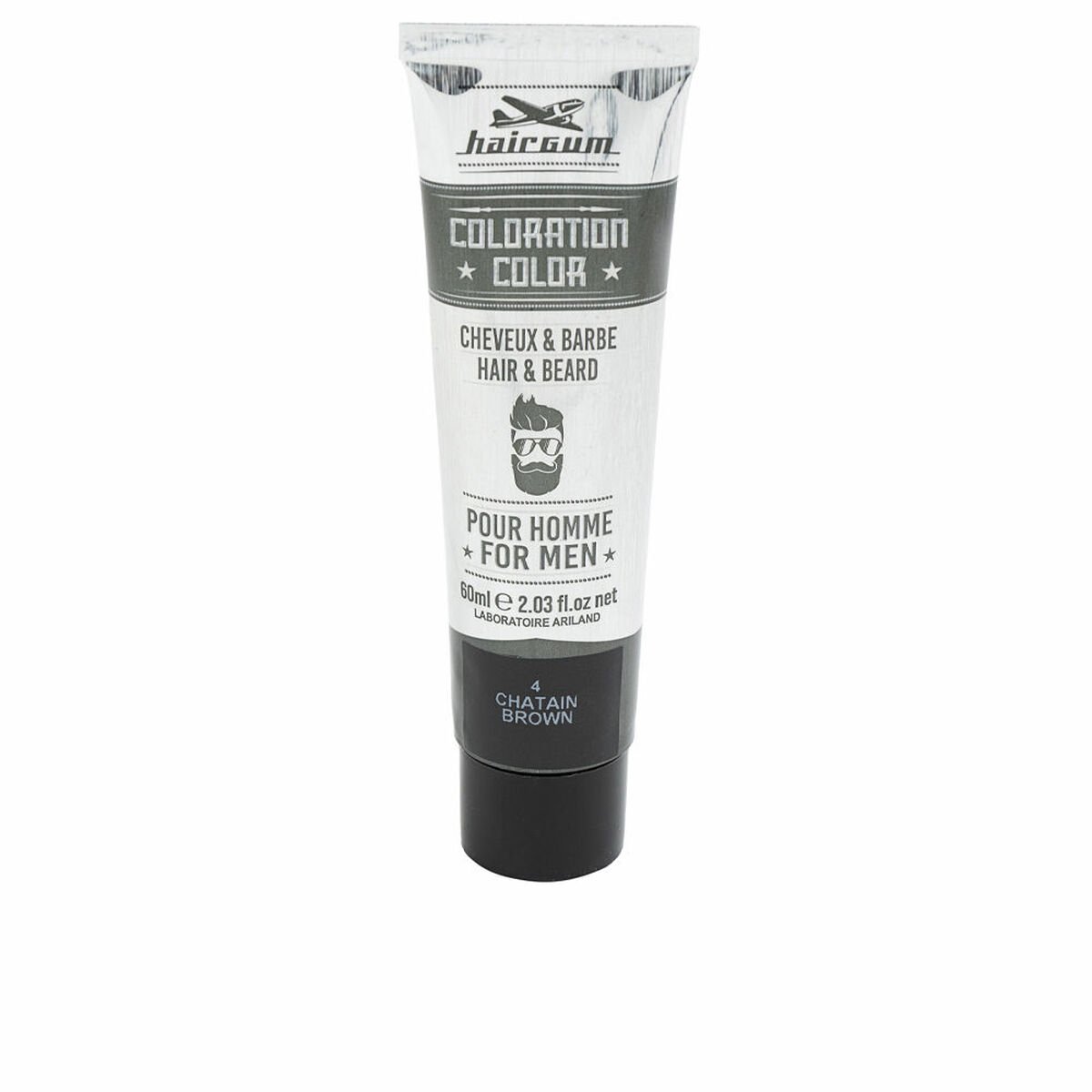 Permanente Kleur Hairgum COLORATION Bruin Nº4 Nº 4-Castano 60 g
