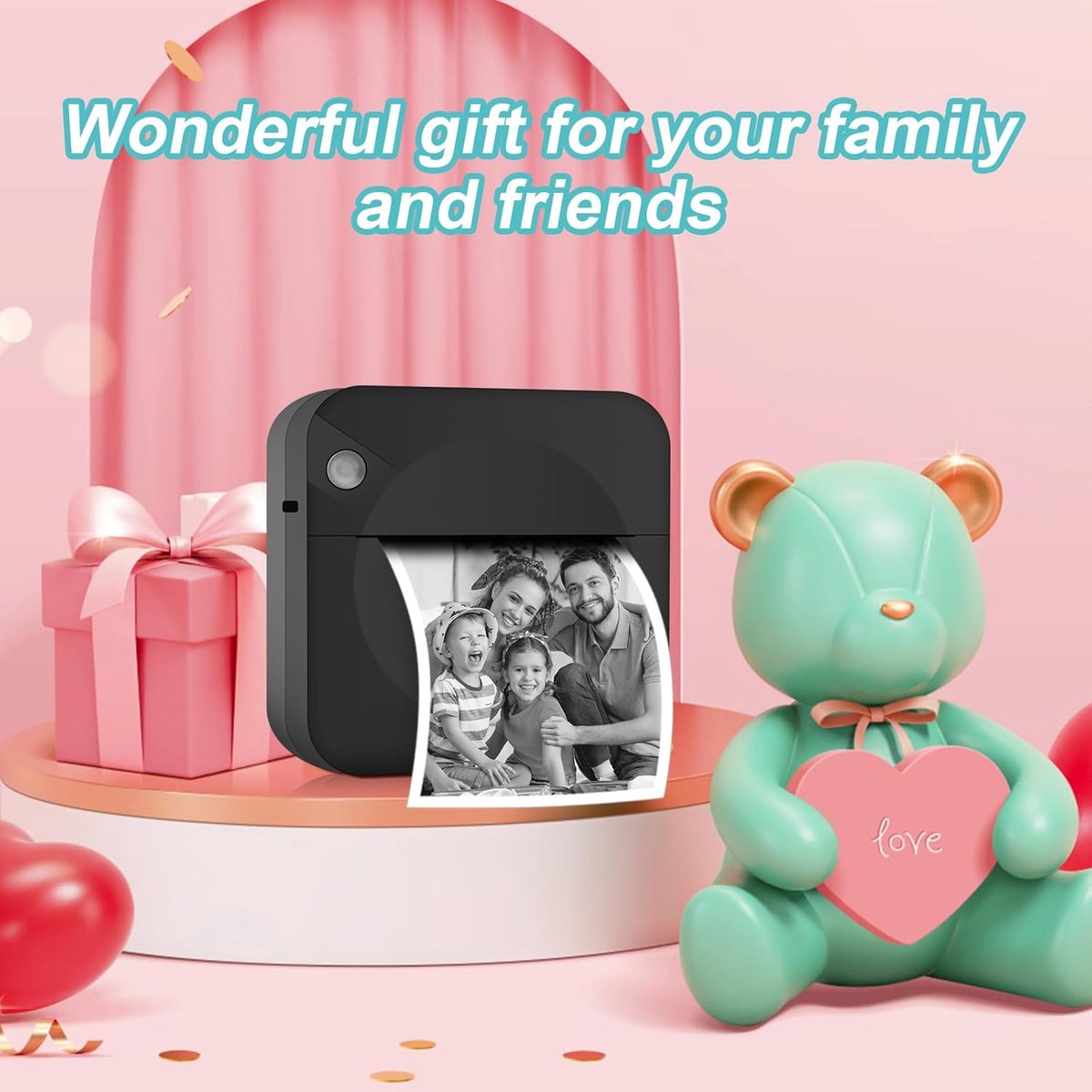 RFWR® Draagbare Draadloze Mini Fotoprinter voor Smartphones - Inktloze Thermische Printer voor Foto's en Memo's thumbnail 3