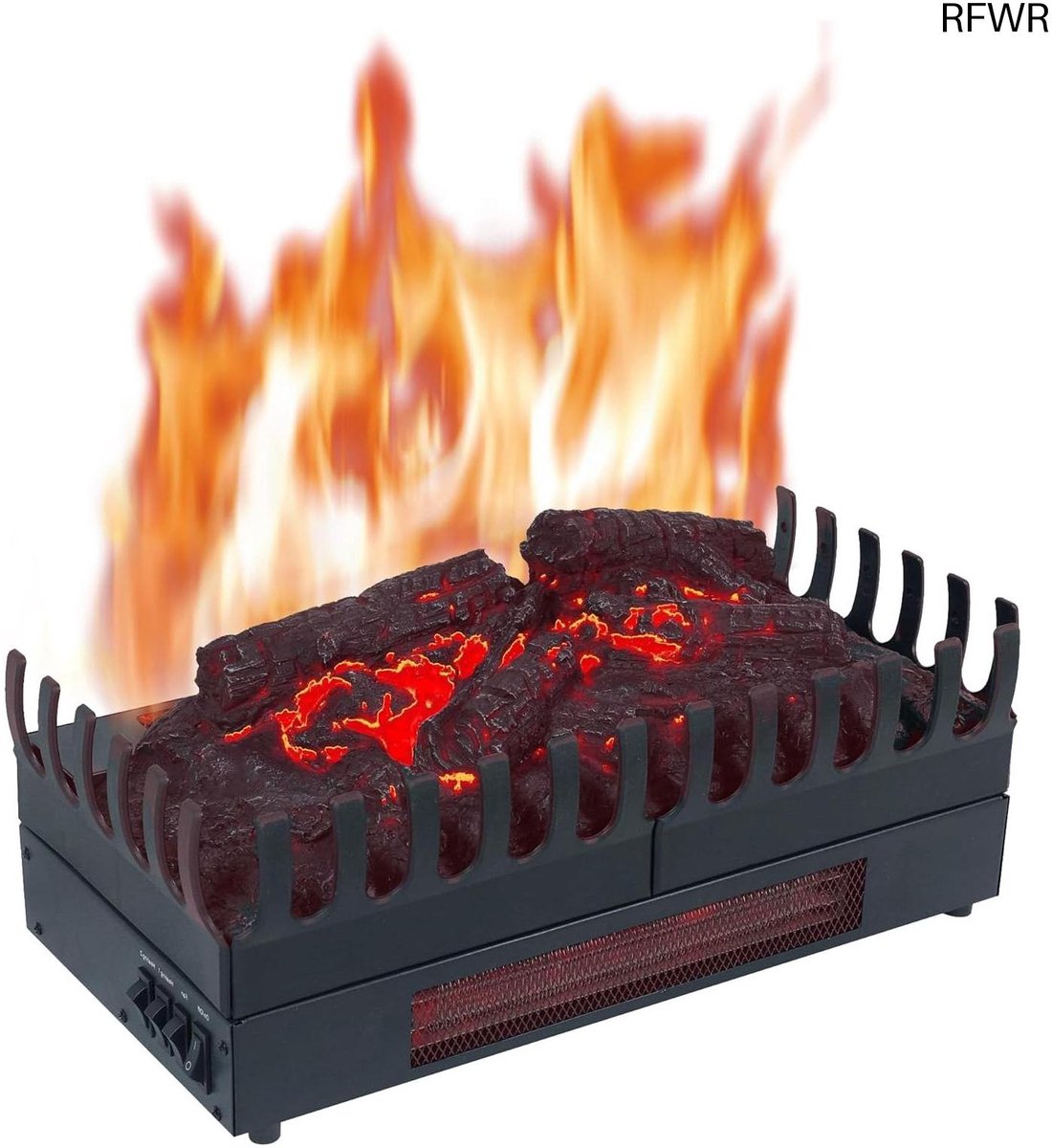 RFWR® Elektrische haard met vlammeneffect en verwarming - Vrijstaand en decoratief