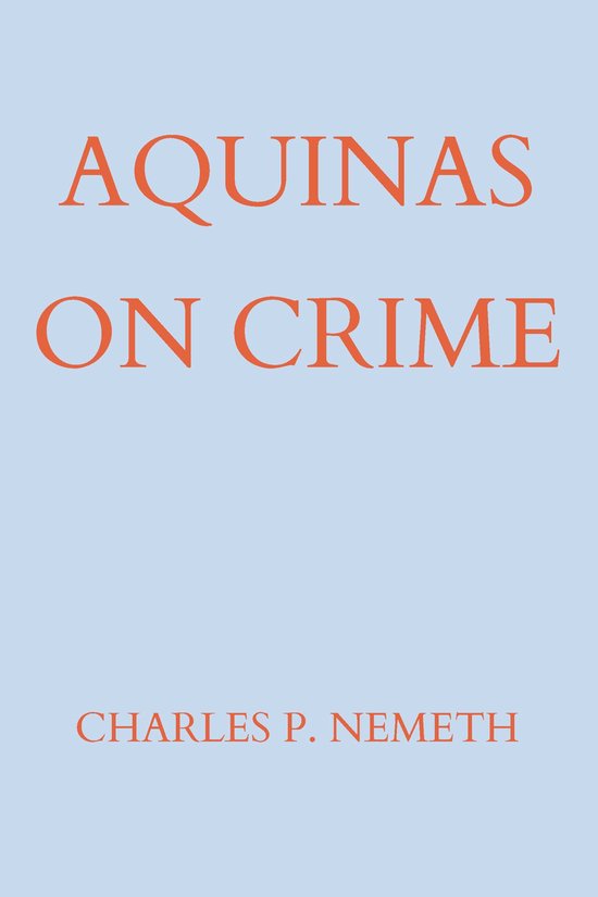 Aquinas on Crime - cover