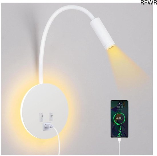 Dimbare RV leeslamp met USB-aansluiting, DC 12 V binnenverlichting