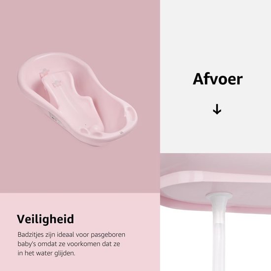 RFWR® Babybad Set met Badstandaard, Badzitje en Afvoer - Perfecte Badervaring voor Baby's van RFWR® — afbeelding 3