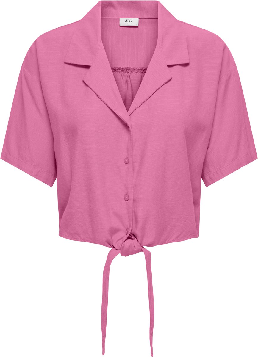 JDY - JDYCAYA LINEN S/S KNOT SHIRT WVN DIA - Dames - Blouses