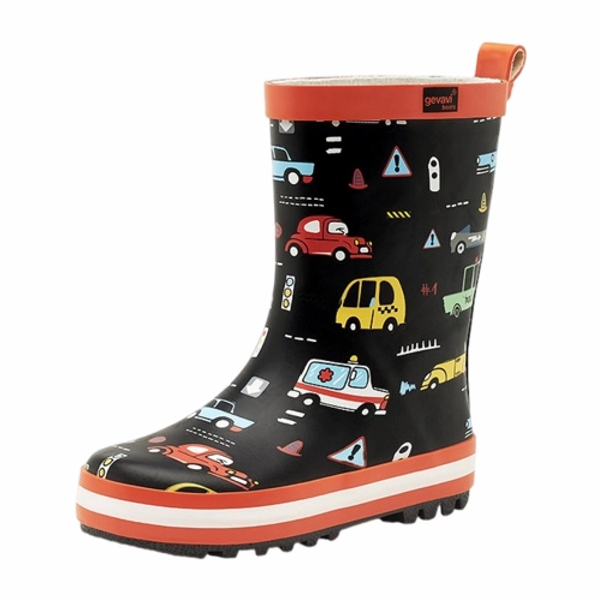 Regenlaars Gevavi Kids Traffic -Schoenmaat 25 Zwart