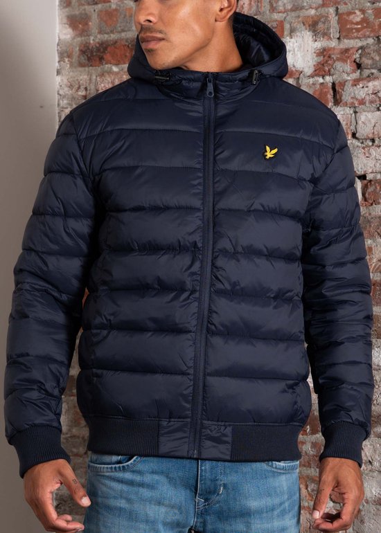 Lyle & Scott Baffle Jas Navy - Maat XL - Heren - Tussenjas