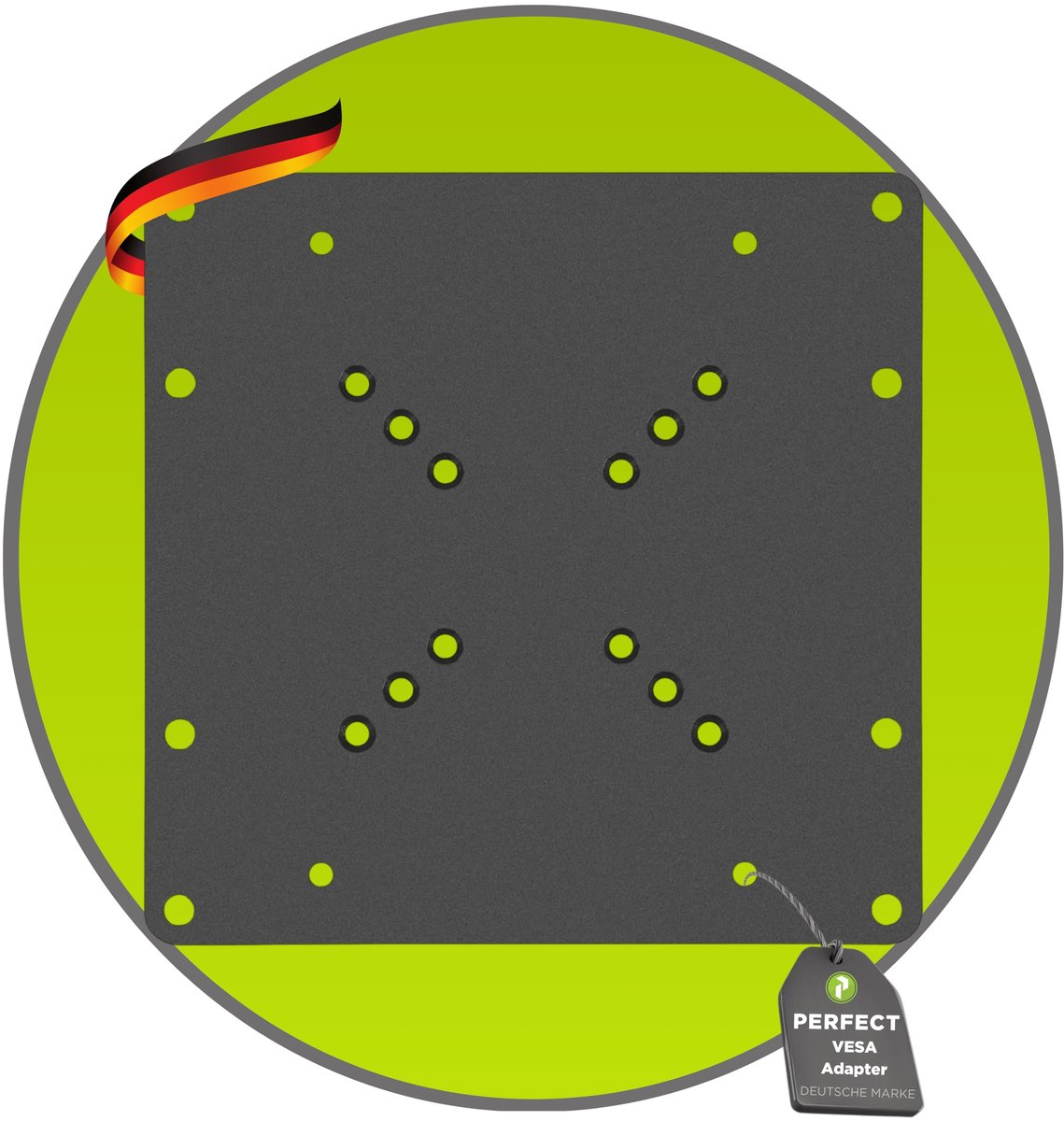 Perfecte universele VESA-adapter VESA 50x50 naar 200x200, 1-delig, zwart