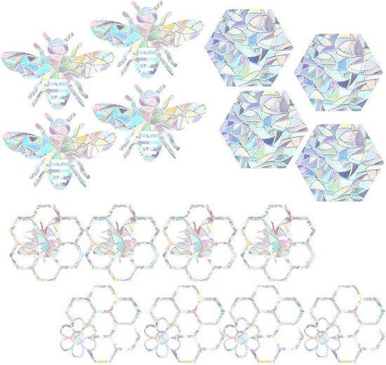 Tanlaby Raamfolie Met Groene Bladeren Patroon - Statische Hechting, 40x100 Cm, Privacyfolie Met Regenboogeffect
